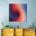 Gradient Wave Vortex Wall Art