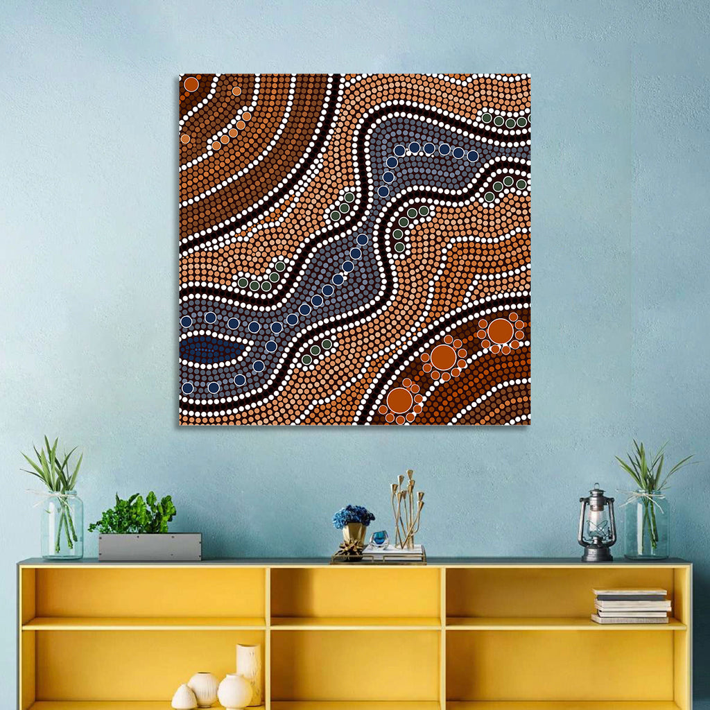 Rhythmic Dot River Wall Art