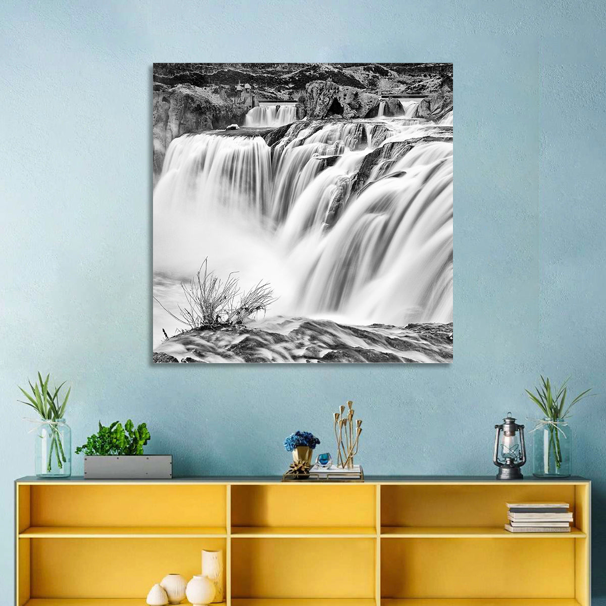 Shoshone Falls, Twin Falls Wall Art in a room, square