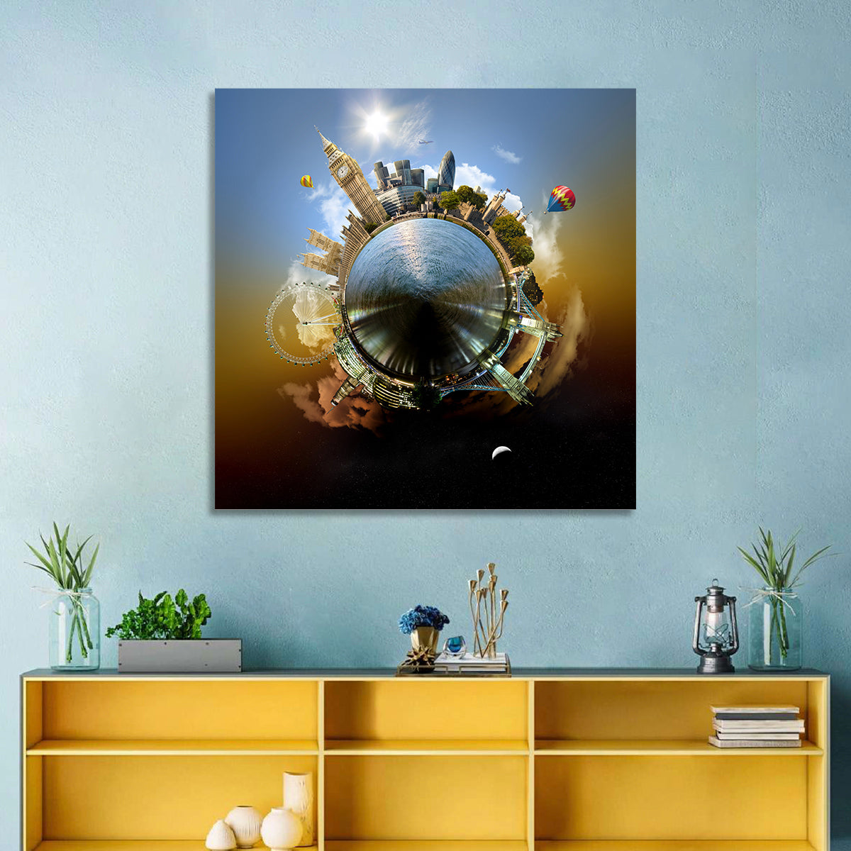 Miniature Planet London Skyline Wall Art