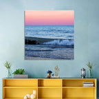 Lake Michigan Sunset with Sailboat Wall Art