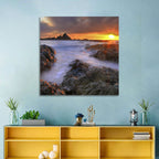 Tramore Rocky Coast Sunset Wall Art