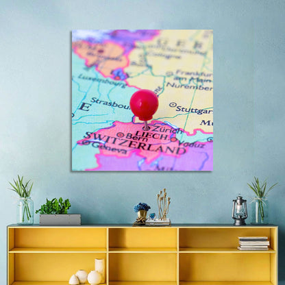 Switzerland Map Wall Art