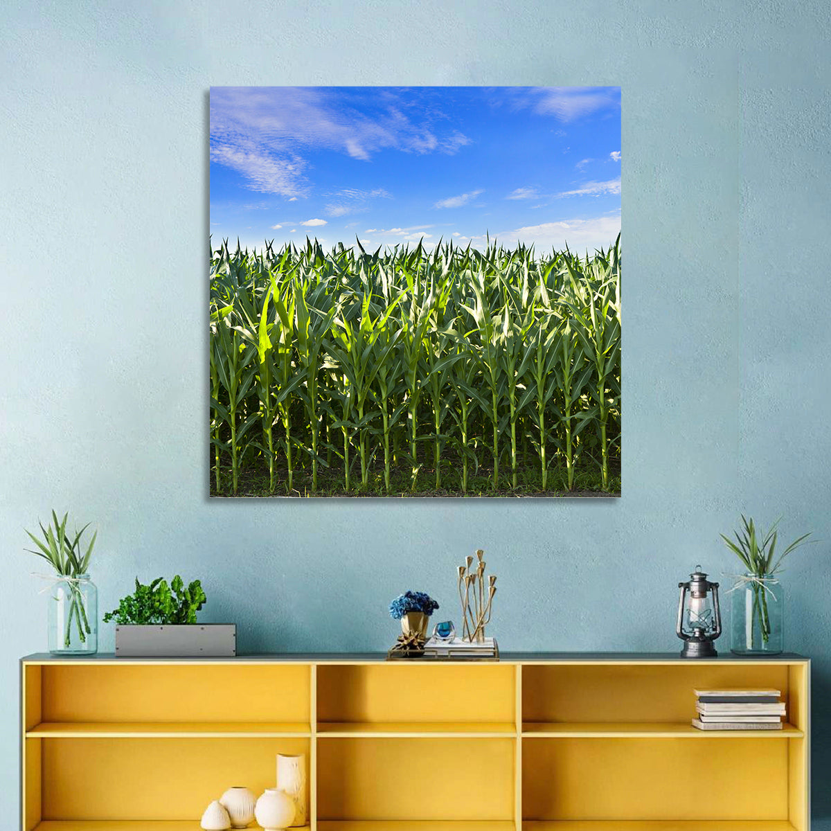 Green Corn Field Wall Art