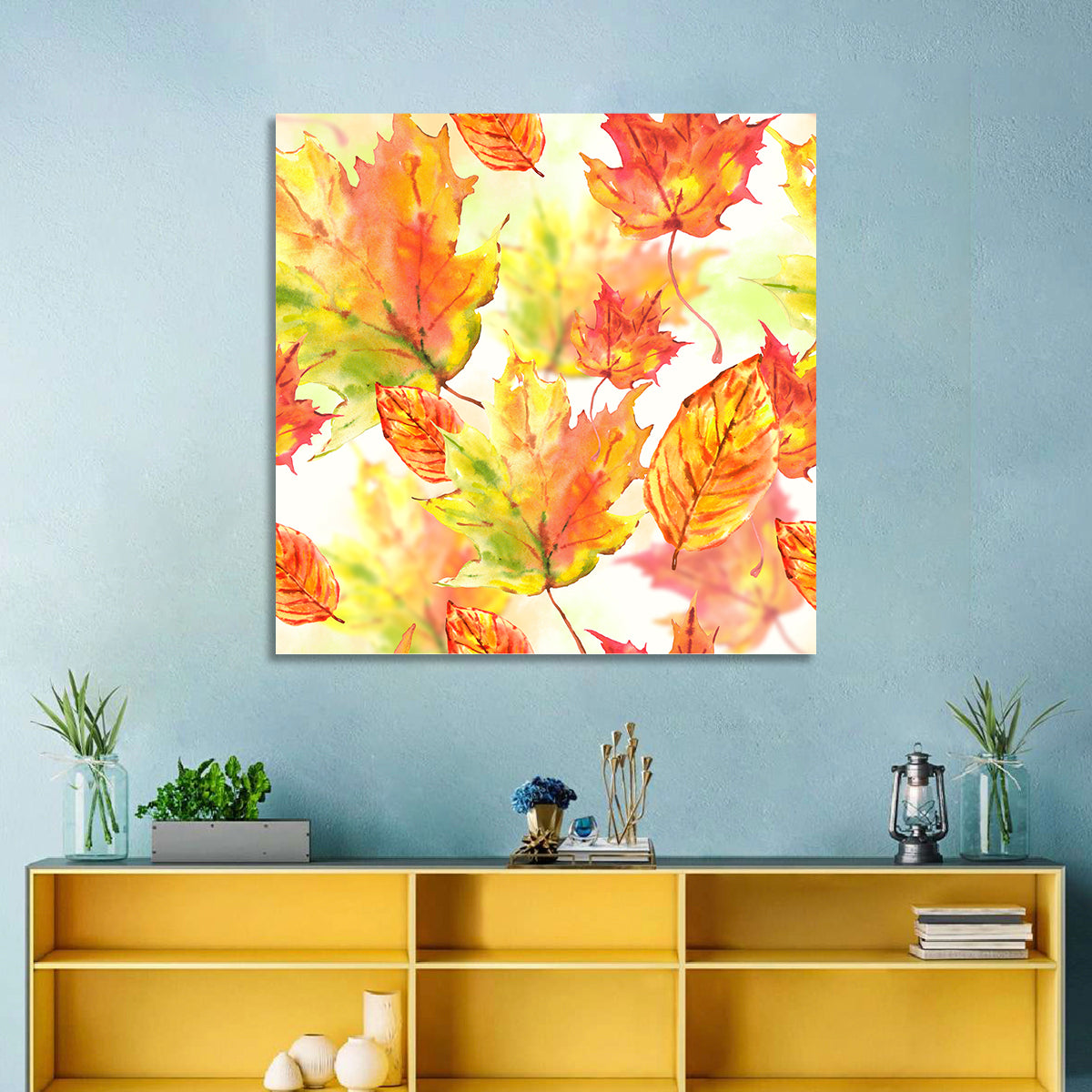 Falling Autumn Leaves Wall Art