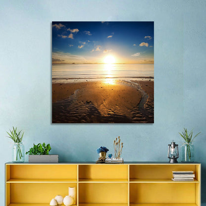 Sea Beach Sunrise Wall Art