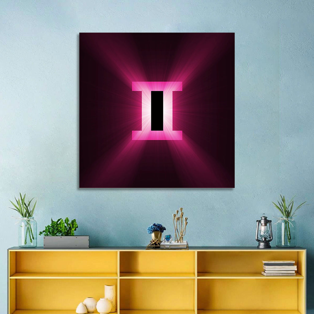 Radiant Gemini Symbol Wall Art