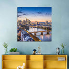 Frankfurt Twilight Skyline Wall Art