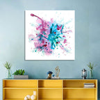 Magenta and Turquoise Splash Wall Art