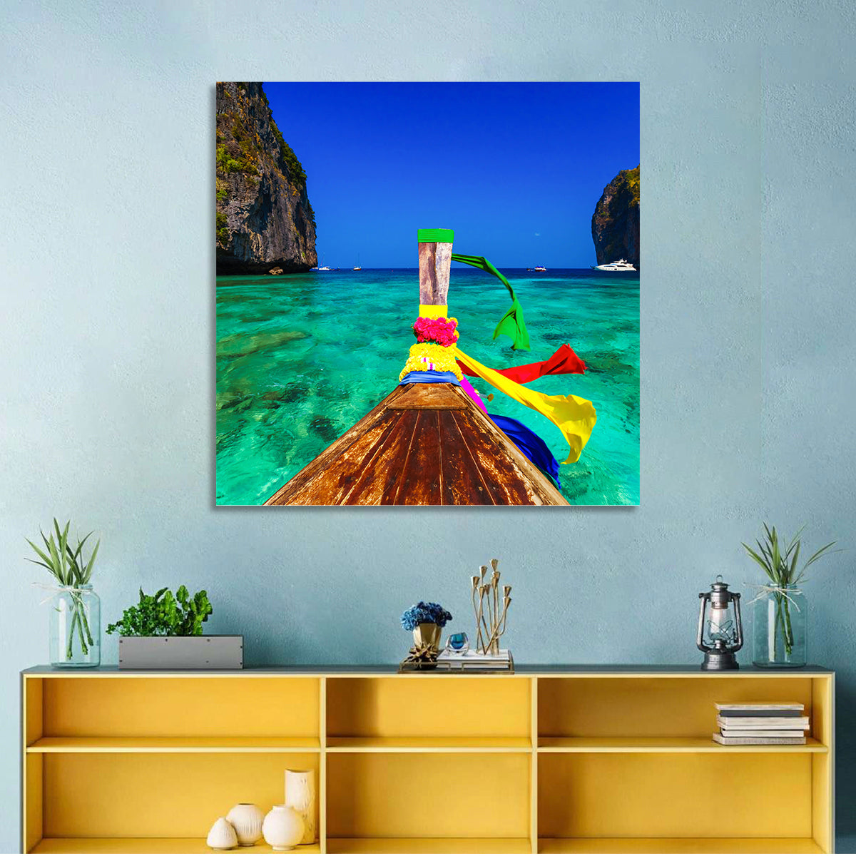 Maya Bay Boat Wall Art