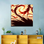 Flying Feathers in Flame Wall Art
