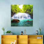 Erawan Falls Turquoise Waterfall Wall Art
