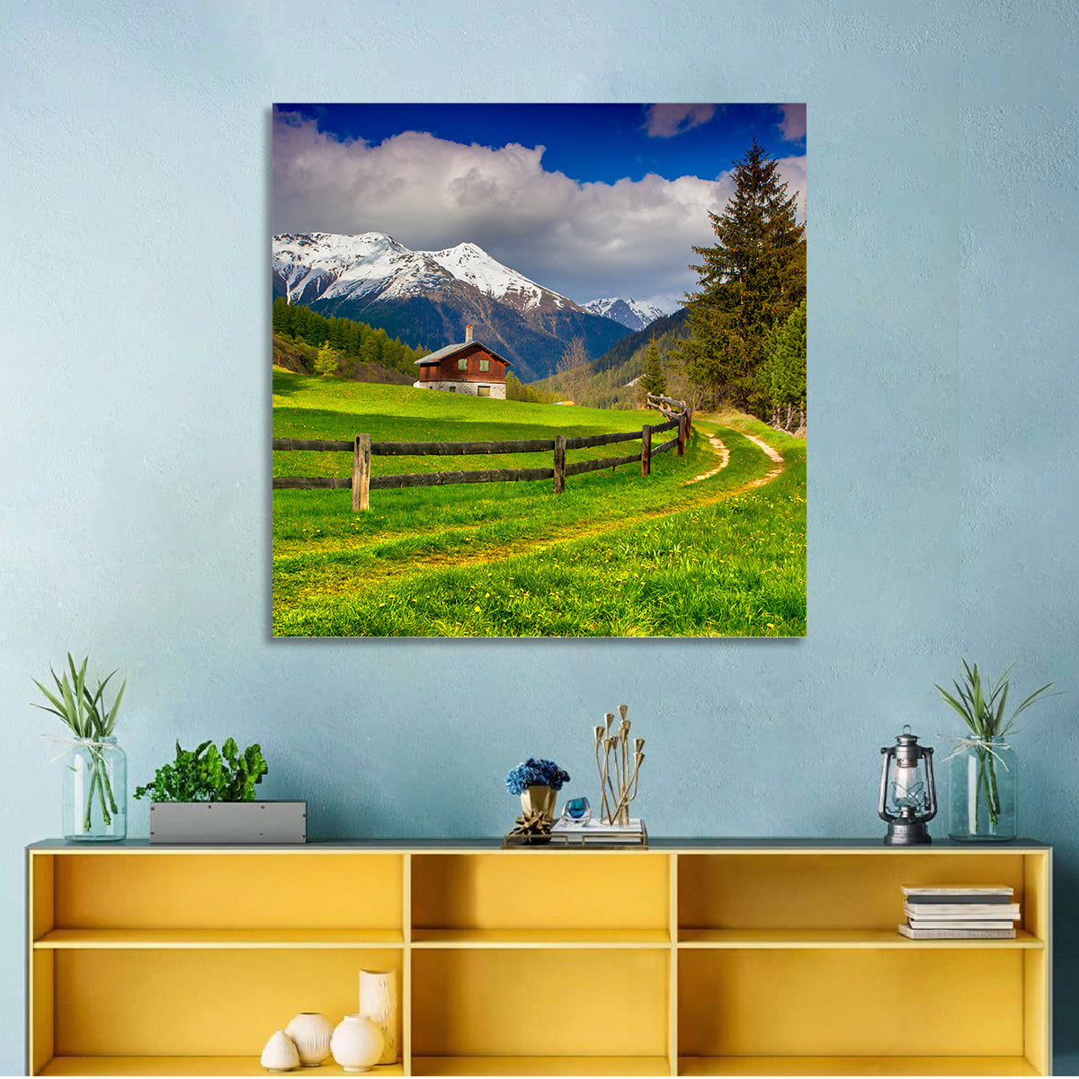 Swiss Alps Village Wall Art