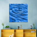 Azure Water Vortex Wall Art
