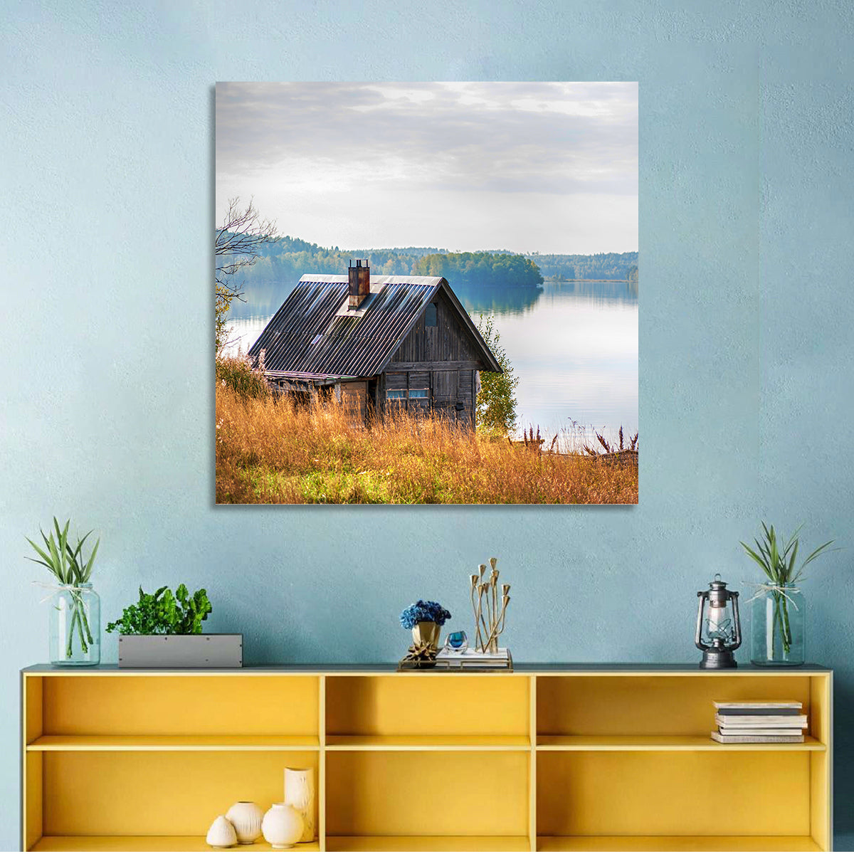 Salmon Lake & House Wall Art