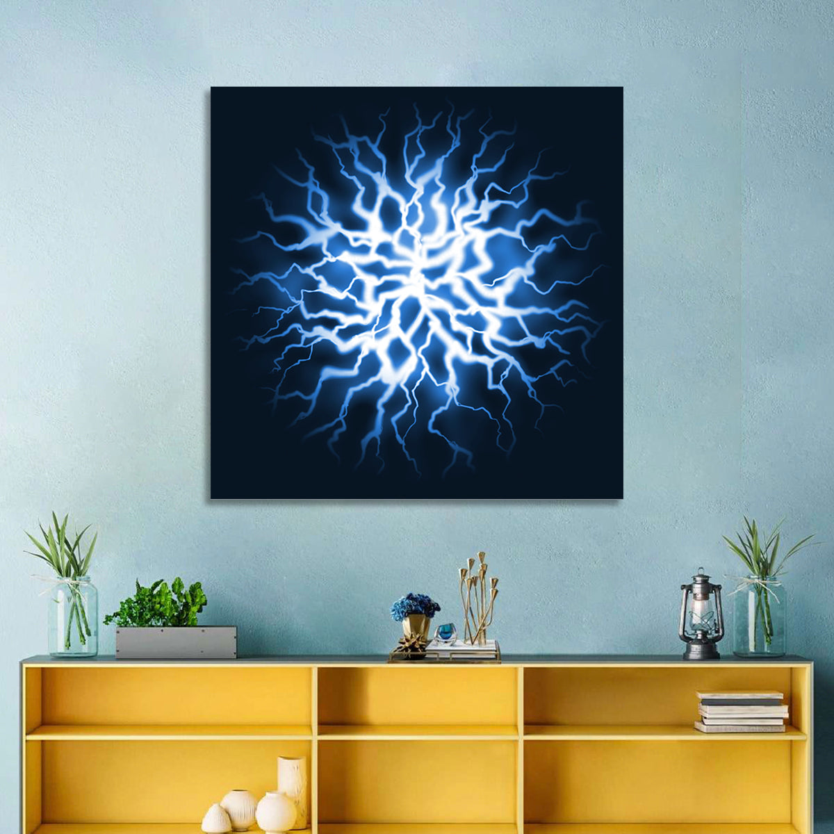 Thunder Burst Abstract Wall Art