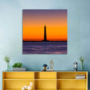 Lighthouse Sunset Wall Art