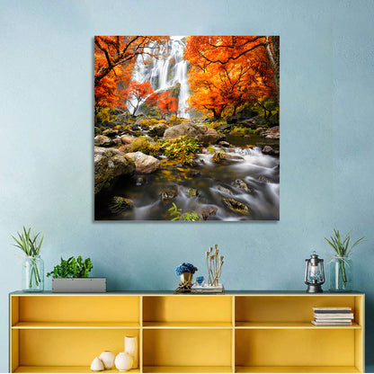 Autumn Waterfall Wall Art