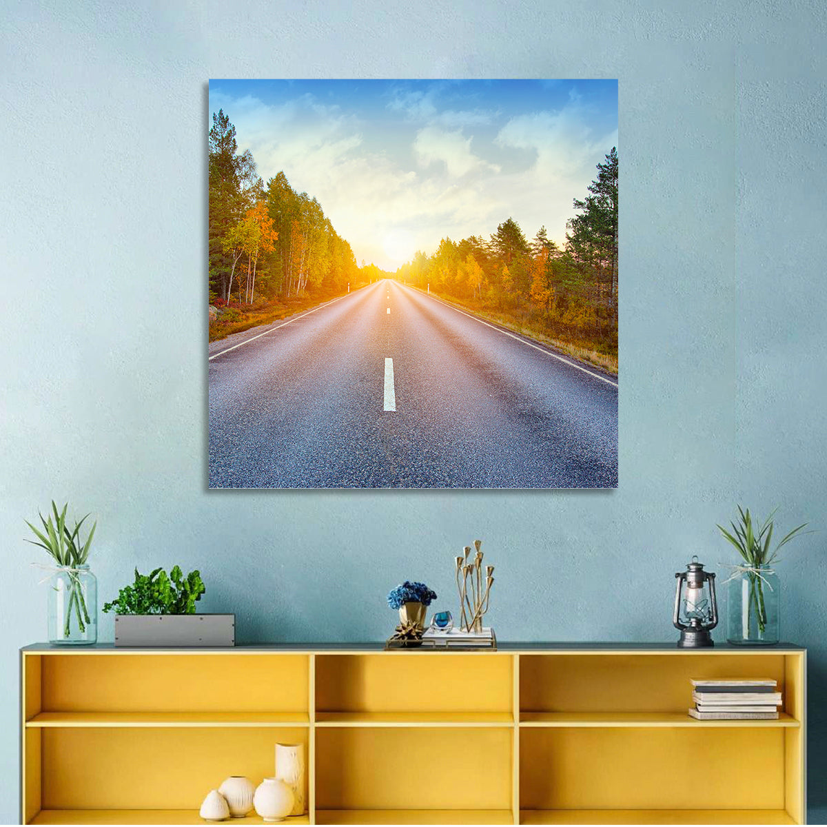 Autumn Forest Road Wall Art