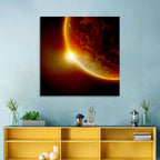 Red Planet Sunrise Limb Flare Wall Art