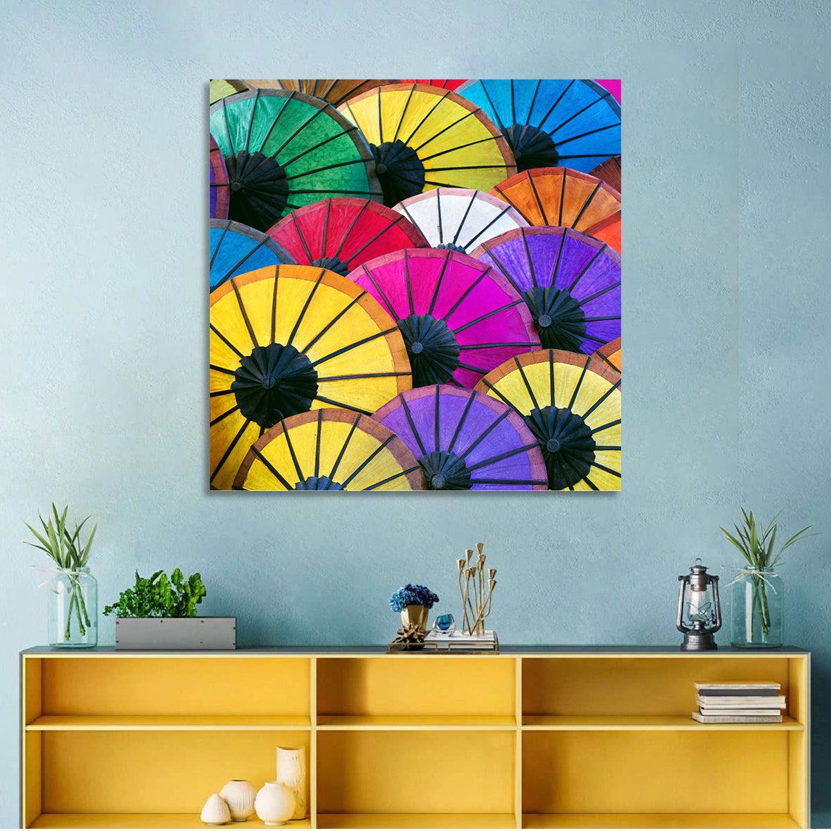 Colorful Umbrellas Wall Art