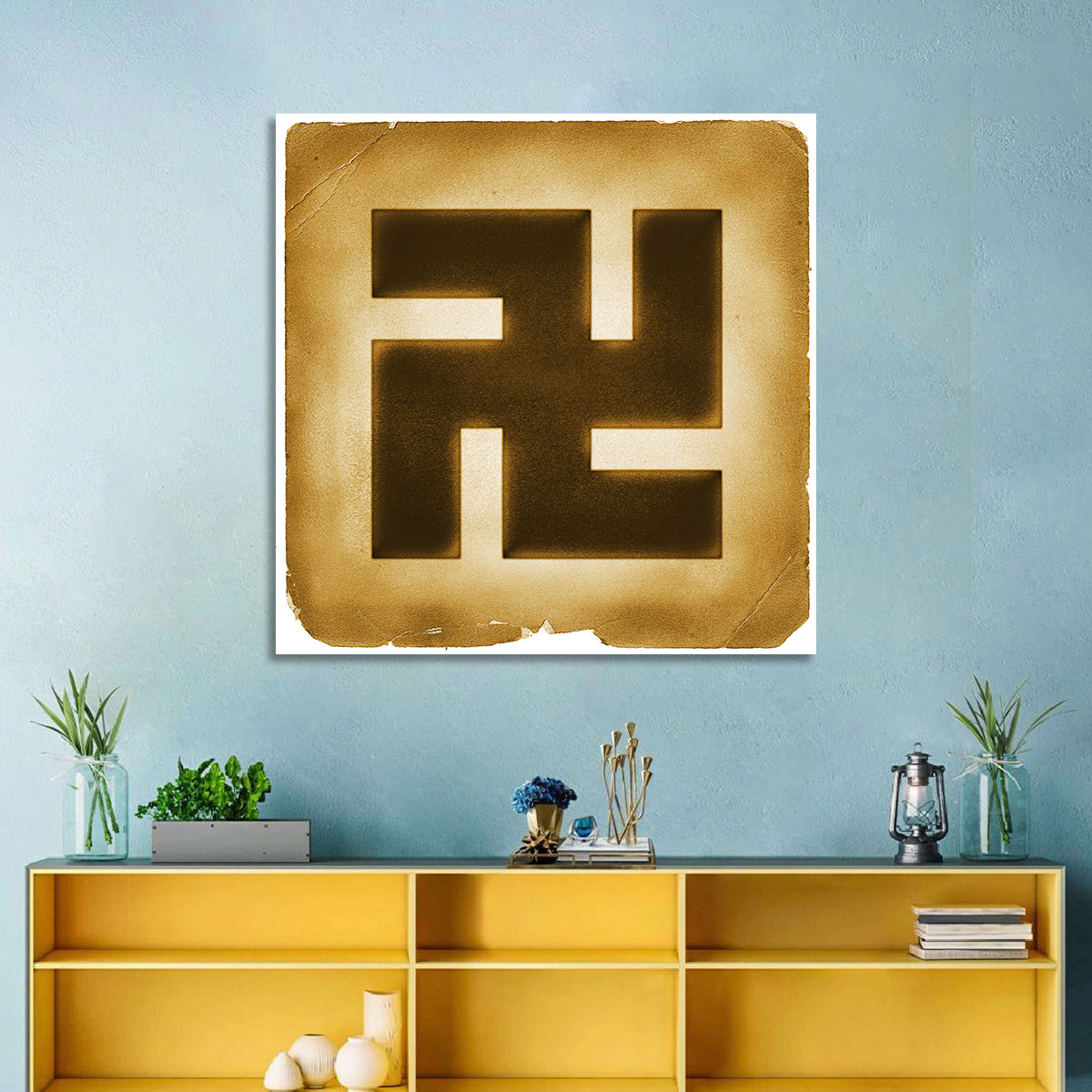 Swastika Buddha Sign Wall Art