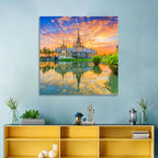 Wat Non Kum Sunset Reflection Wall Art