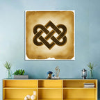 Gold Celtic Heart Knot Wall Art