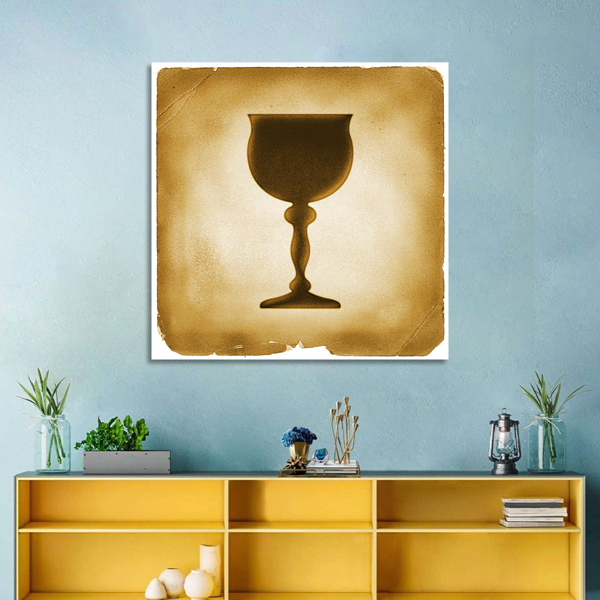 Holy Grail Chalice Illustration Wall Art