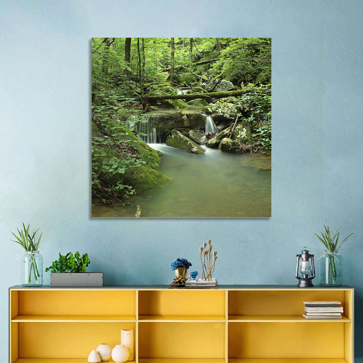 Arkansas Forest Stream Wall Art in a room, square