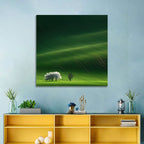 Emerald Hills with Blossoming Tree Wall Art