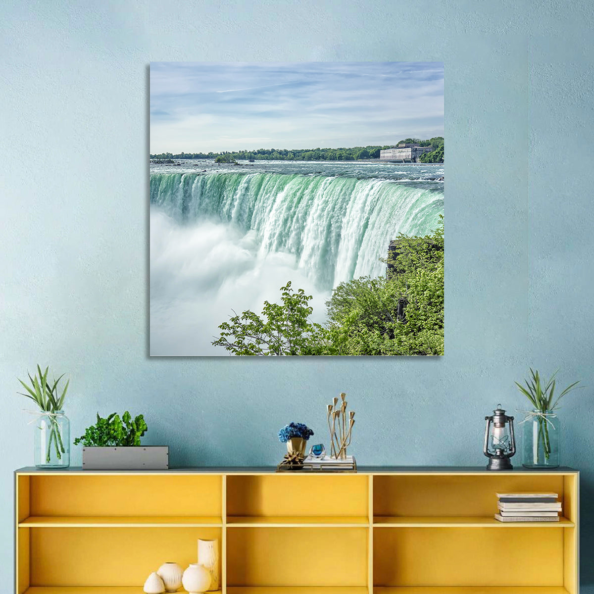 Horseshoe Falls Vista Wall Art in a room, square
