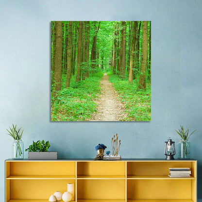 Green Forest Pathway Wall Art