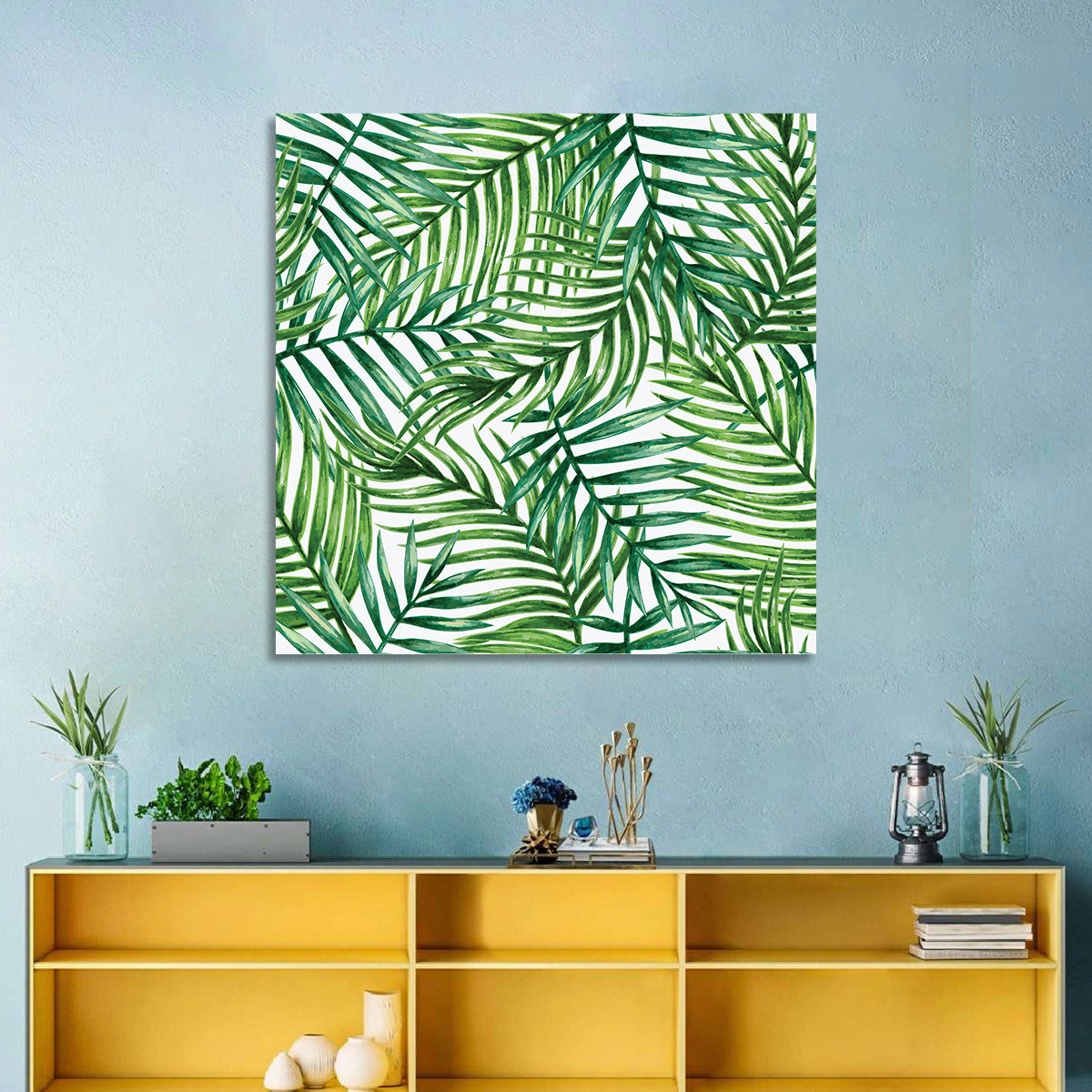 Palm Leaves Pattern Wall Art
