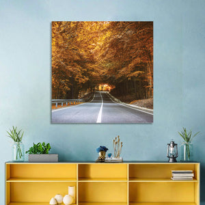 Dense Forest Road Wall Art