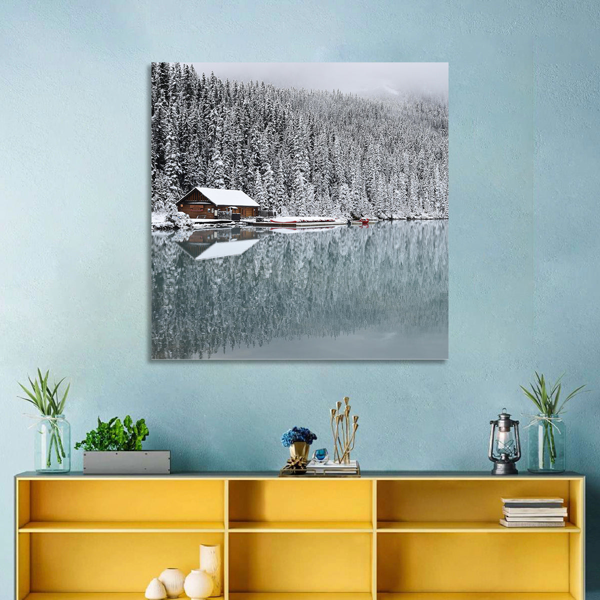 Lake Louise Winter Reflection Wall Art