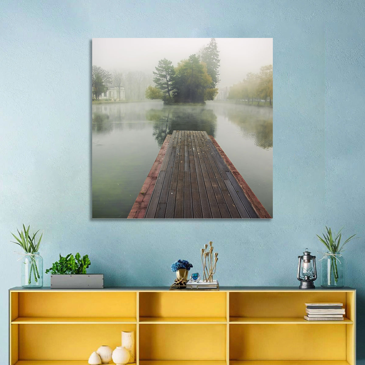 Foggy Lake Wall Art