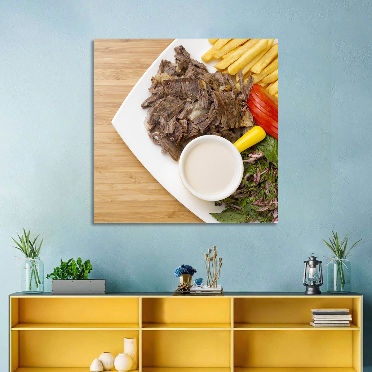 Beef with Fries Dish Wall Art