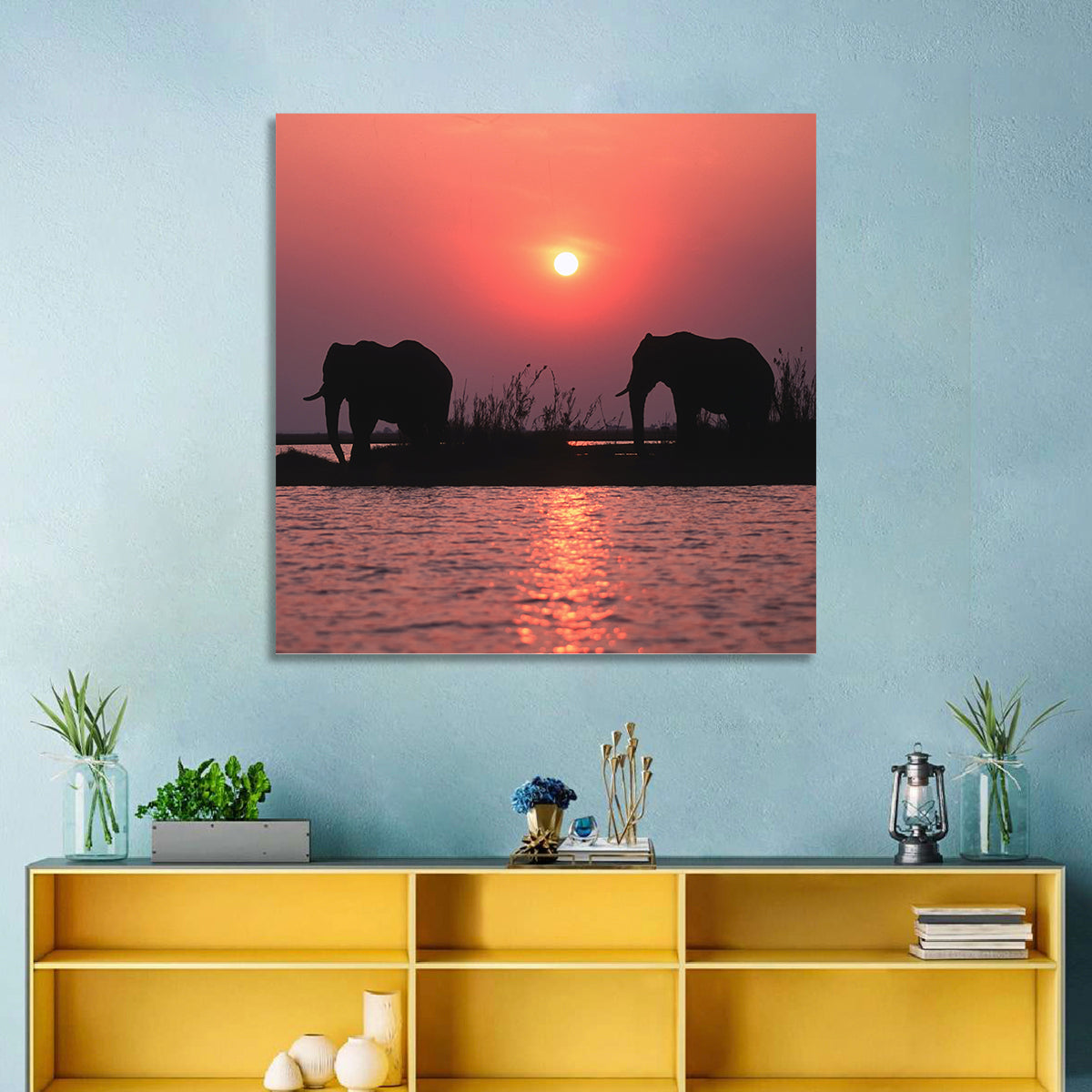 African Elephants Wall Art