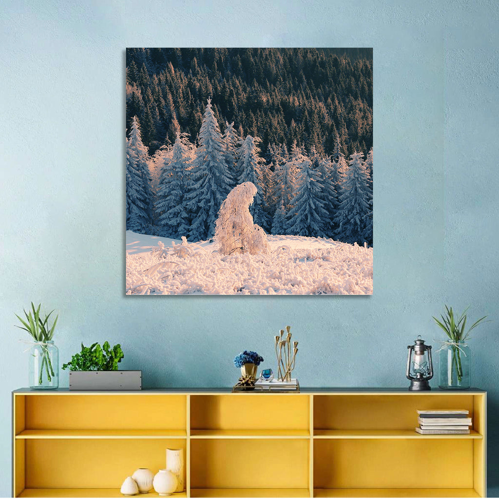 Carpathian Forest at Golden Hour Wall Art