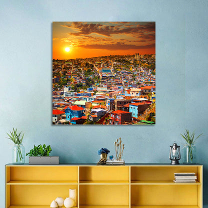 Valparaiso Sunset Wall Art