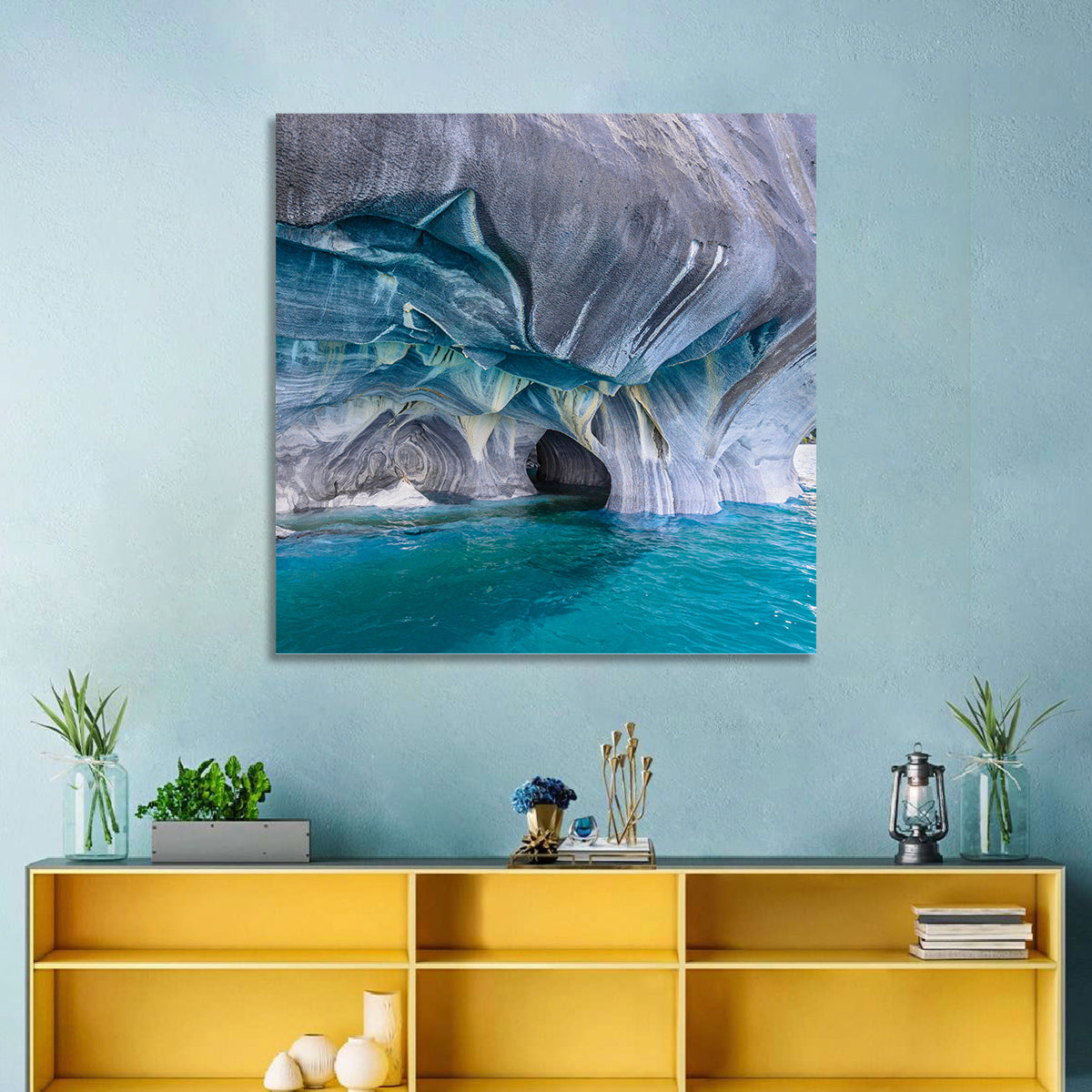 General Carrera Marble Caves Wall Art in a room, square