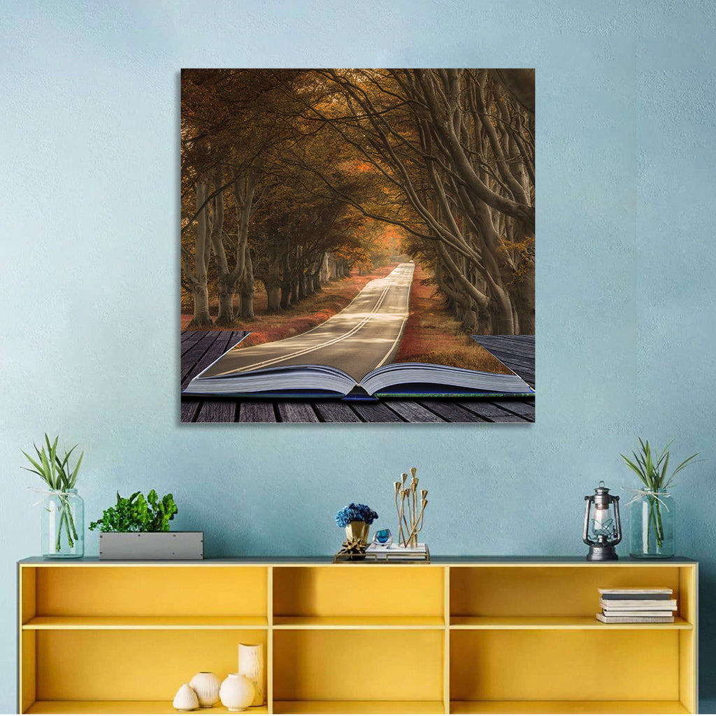 Surreal Book Pathway Wall Art