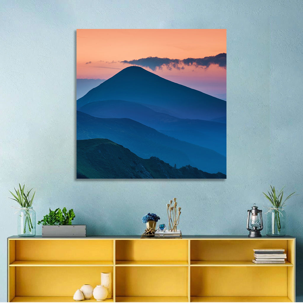 Twilight Mountain Range Wall Art