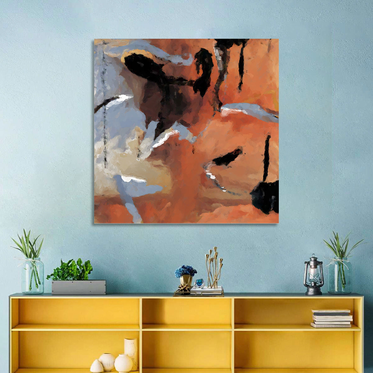 Barking Dog Gestural Abstract Wall Art