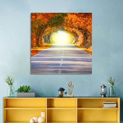 Autumn Trees Tunnel Wall Art