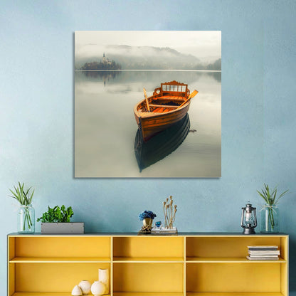 Boat In Lake Bled Wall Art