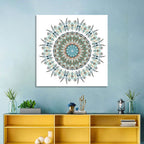 Layered Feather Mandala Wall Art