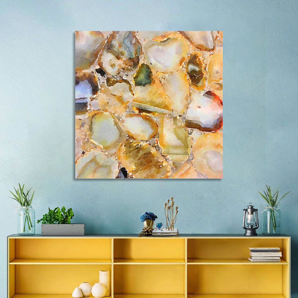 Golden Geode Mosaic Wall Art