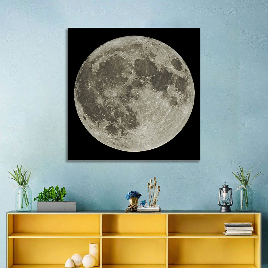 Full Moon with Tycho Rays Wall Art